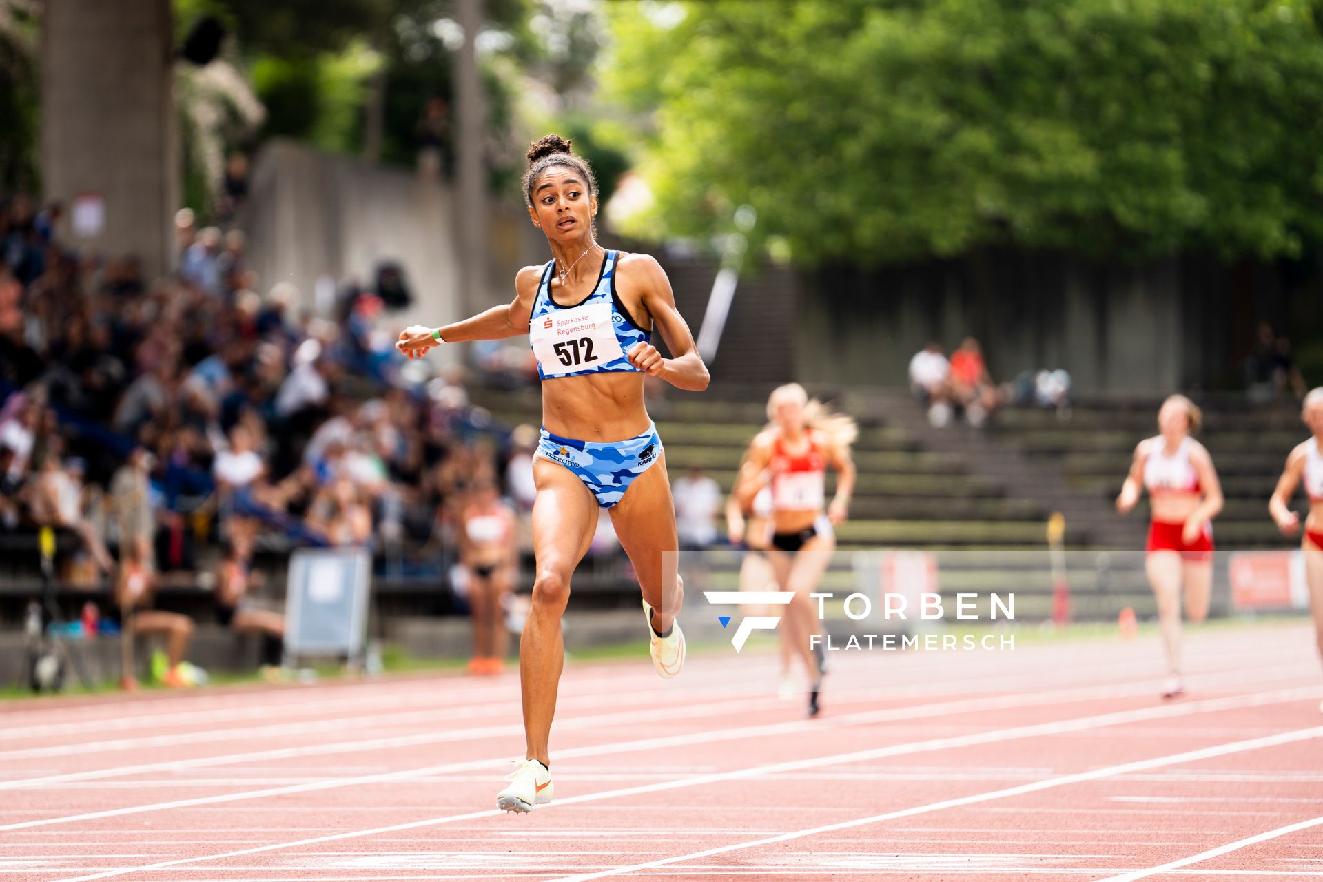 Maria Benedicta Chigbolu (ITA) ueber 400m am 04.06.2022 waehrend der Sparkassen Gala in Regensburg